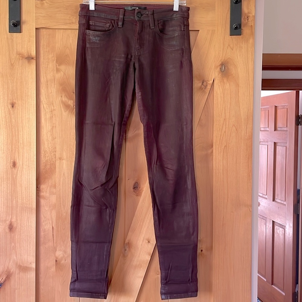 Joe’s Coated Bordeaux Skinny Jeans